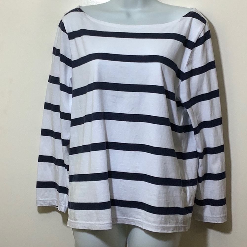 J Crew T-shirt 3/4 sleeves striped